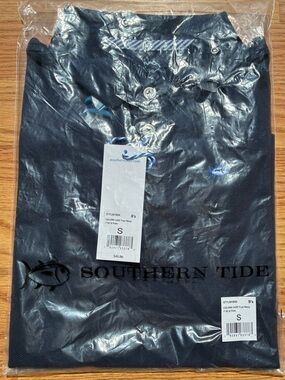 Southern Tide - Boys Navy Short Sleeve Polo - Size S